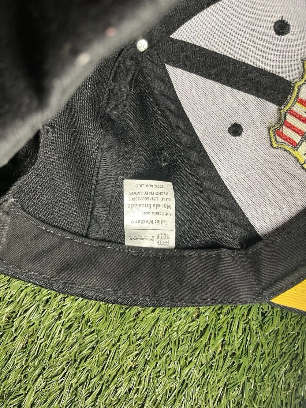 Marathon Barcelona SC Soccer Cap Hat Black Yellow
